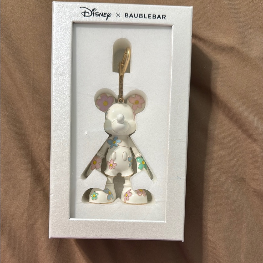 Mickey Mouse Floral Keychain bag charm baublebar
